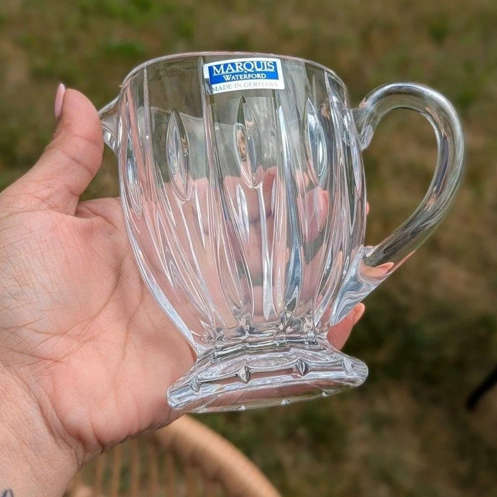 Waterford Marquis Crystal Vintage‎ Ribbed Glass Creamer Made in Germany